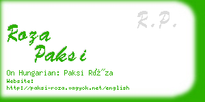 roza paksi business card